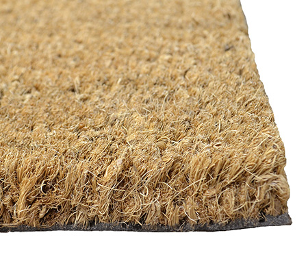 Long Plain Coir Doormat 120x45cm - PVC Backed