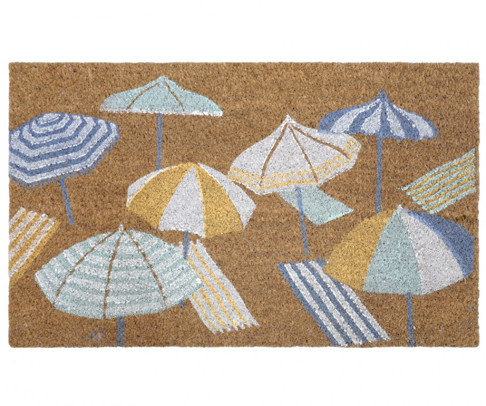 St Tropez Beach Umbrellas Doormat 75x45cm