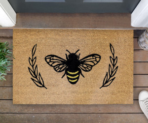 Honeybee Laurel Doormat 80x50cm