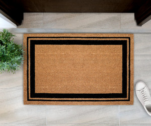 Large Elliott Black Border Door Mat 90x60cm