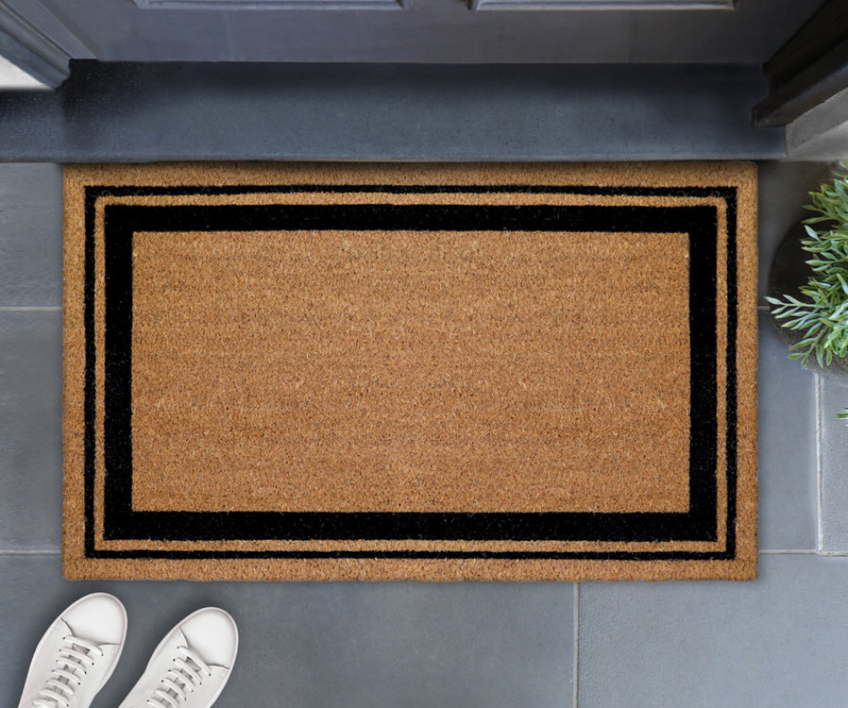 Regular Elliott Black Border Door Mat 75x45cm