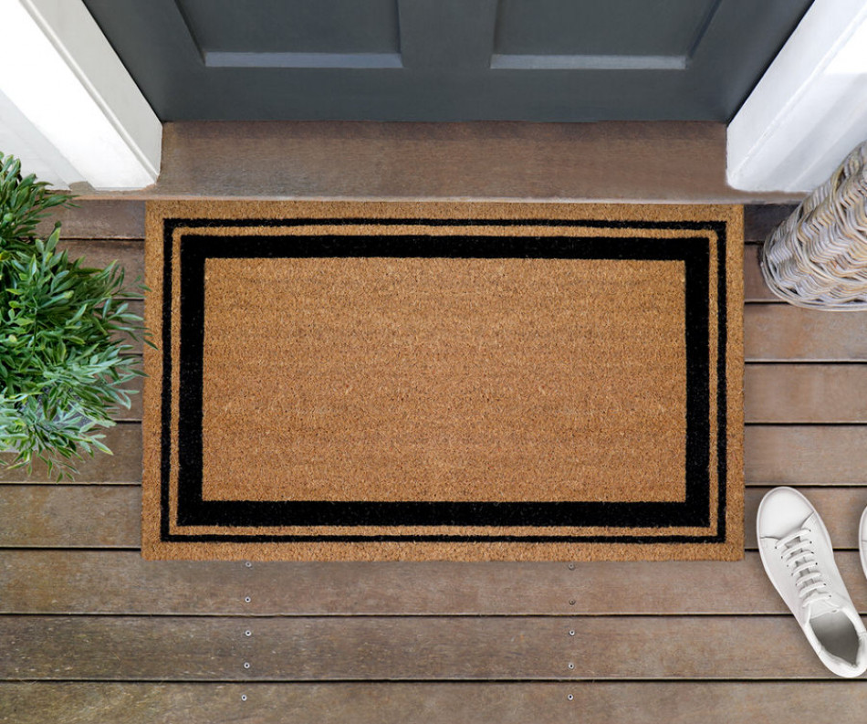 Regular Elliott Black Border Door Mat 75x45cm