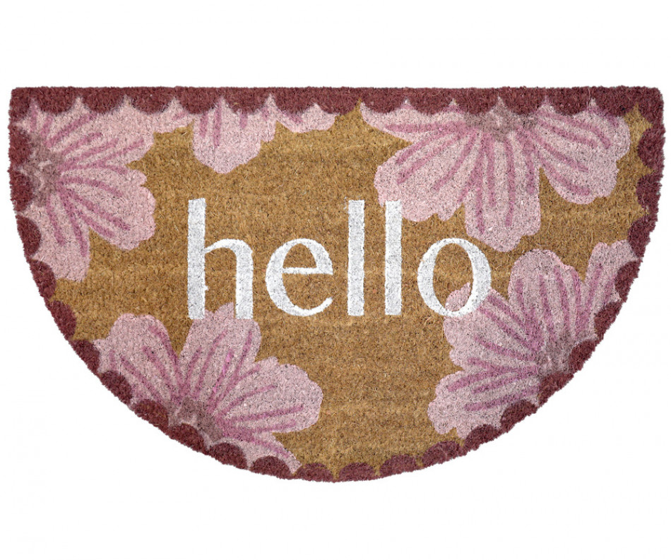Hello Blossom Half-Round Doormat 75x45cm
