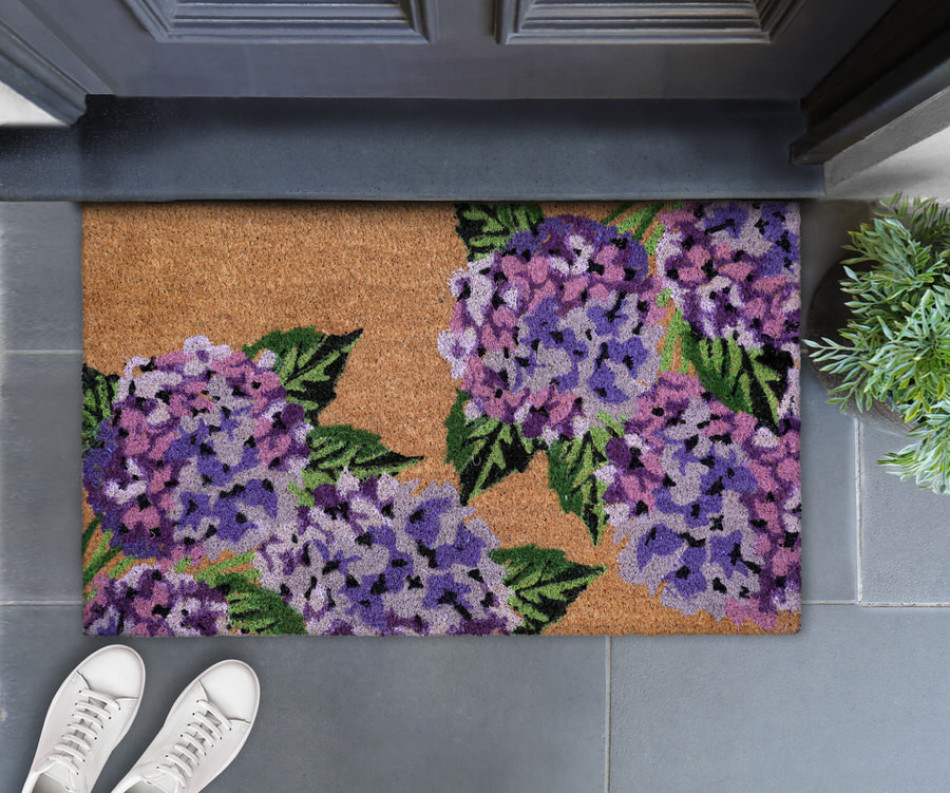 Amethyst Hydrangeas Door Mat 75x45cm