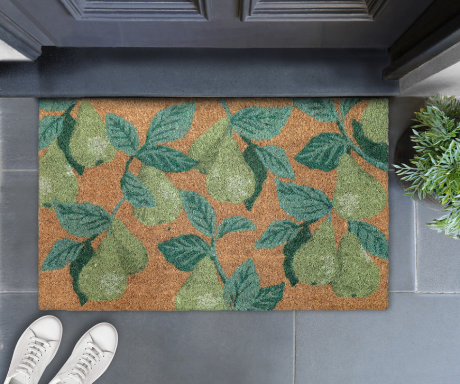 Verdant Green Pears Doormat 75x45cm