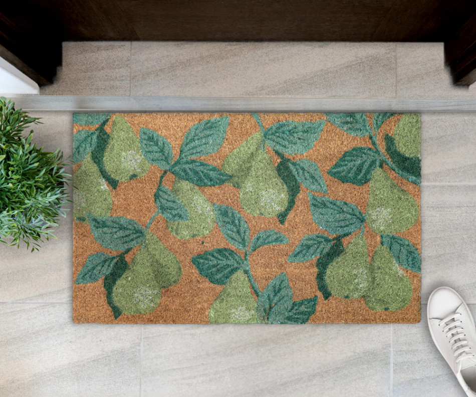 Verdant Green Pears Doormat 75x45cm