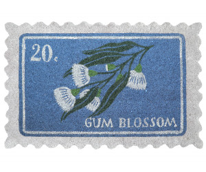 Pippa Blue Postage Stamp Doormat 80x50cm
