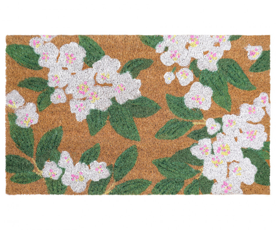 Swansea White Blossom Doormat 75x45cm