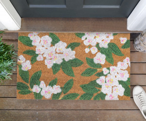 Swansea White Blossom Doormat 75x45cm