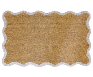 Carlow Wave White Border Doormat 80x50cm