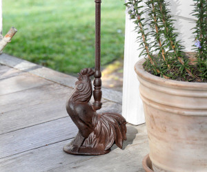 Tall Rooster Door Stop - Vintage Cast Iron