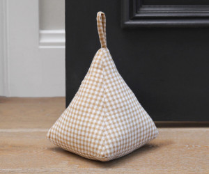 Marigold Gingham Door Stop