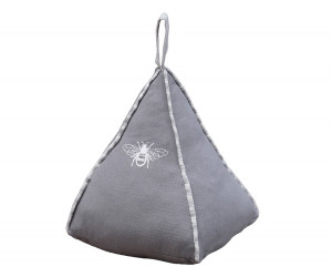 Provincial Grey Bee Door Stop