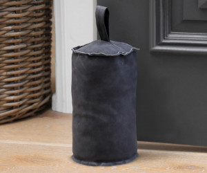 Farnham Black Suede Door Stop