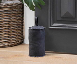 Farnham Black Suede Door Stop
