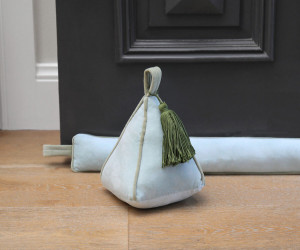 Mariana Sky Blue Velvet Door Snake / Draftstopper