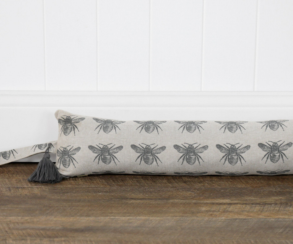 90cm Charcoal Honey Bee Draftstopper - Thick