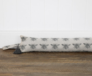 120cm Charcoal Honey Bee Draftstopper - Thick