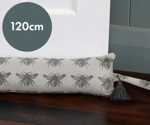 120cm Charcoal Honey Bee Draftstopper - Thick