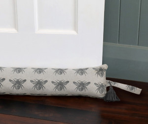 120cm Charcoal Honey Bee Draftstopper - Thick