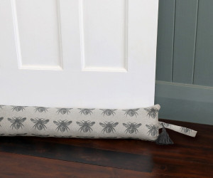 90cm Charcoal Honey Bee Draftstopper - Thick