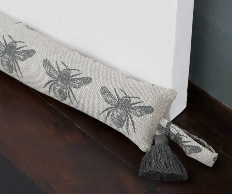 120cm Charcoal Honey Bee Draftstopper - Slim