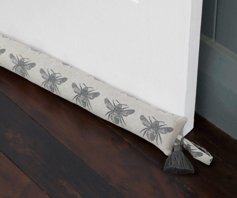 120cm Charcoal Honey Bee Draftstopper - Slim