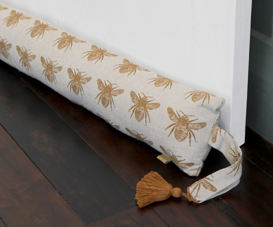 120cm Mustard Honey Bee Draft Stopper - Thick