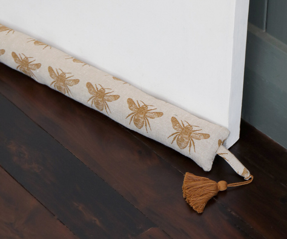 90cm Mustard Honey Bee Draft Stopper - Slim
