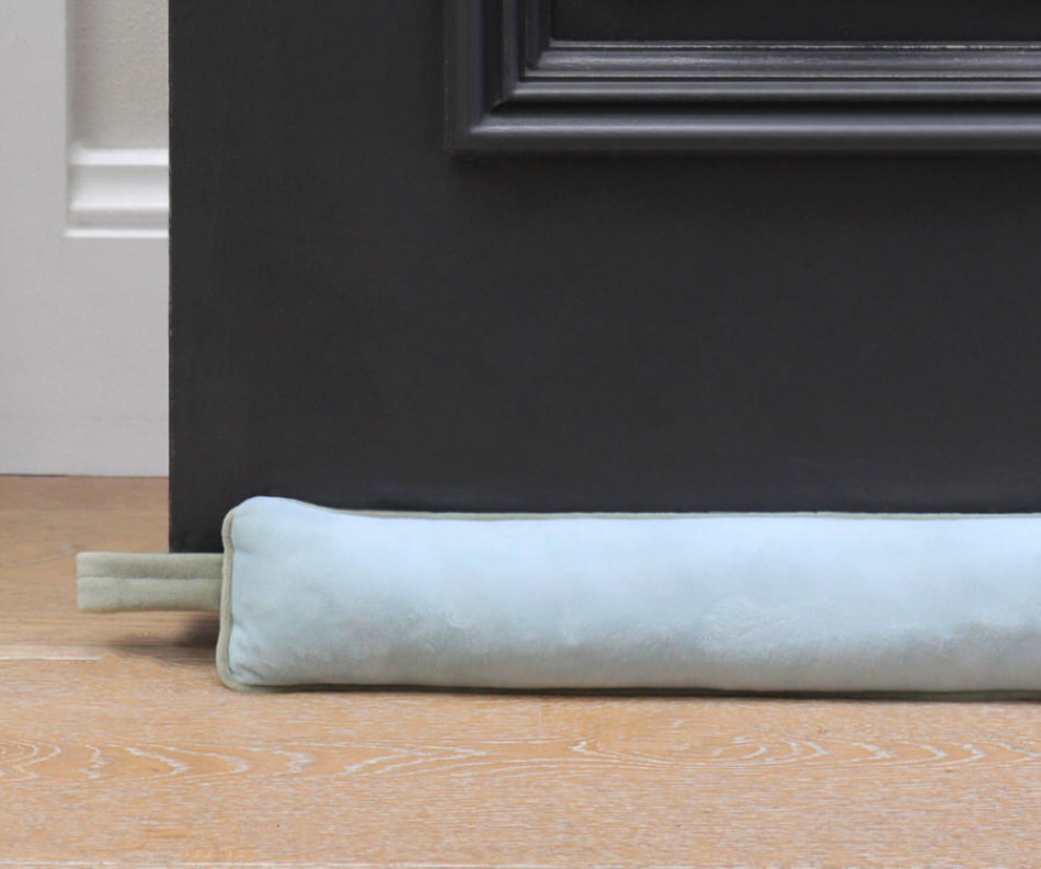 Mariana Sky Blue Velvet Door Snake / Draftstopper