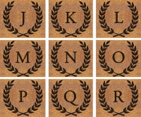 CUSTOM Large Initial Wreath Doormat 90x55cm - Vinyl Backed